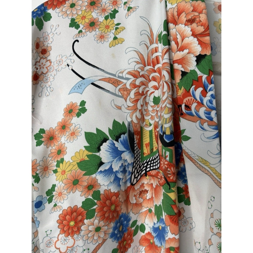 Vintage Kimono Floral Robe Japan Size 40 Mint Condition - Picture 7 of 12
